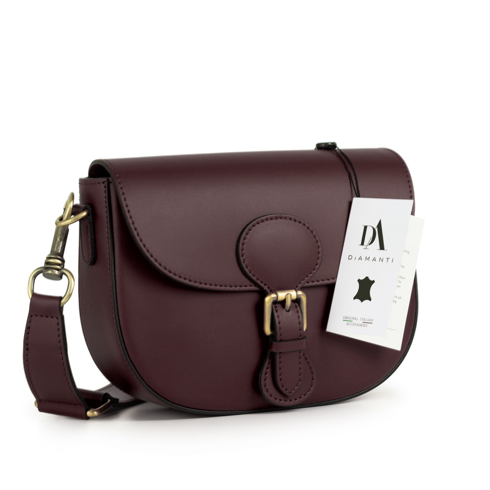 Geanta dama de umar din piele naturala DiAmanti Angeline Bordo Geanta dama de umar din piele naturala DiAmanti Angeline Bordo